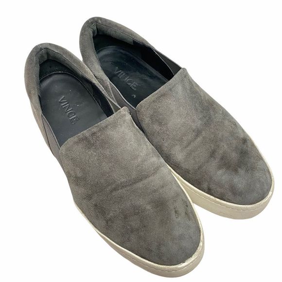 Vince. Women’s Gray Suede Slip On Mules Sz 7 M - Picture 2 of 9